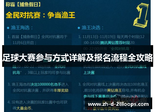 足球大赛参与方式详解及报名流程全攻略 足球大赛参与方式详解及报名流程全攻略